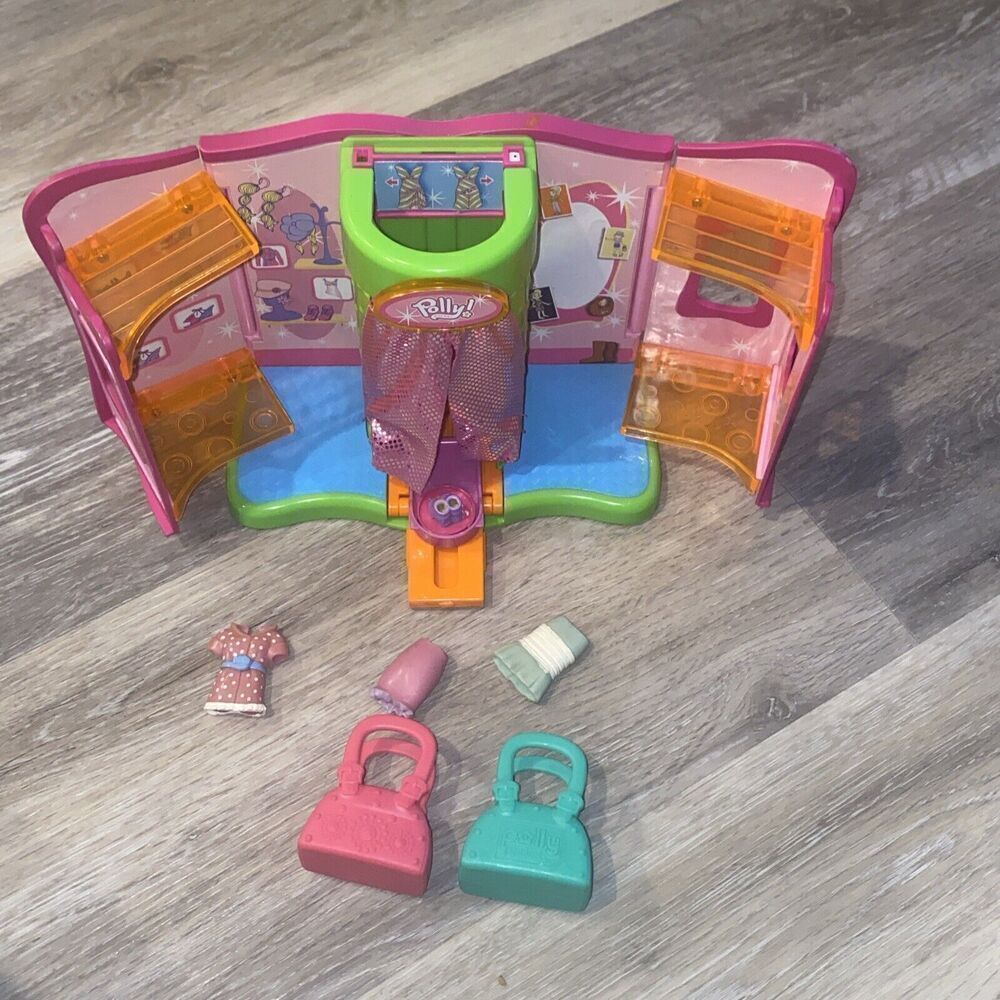 Polly Pocket Fashion Show Toy Playset Runway 2004 Travel Doll House Designer